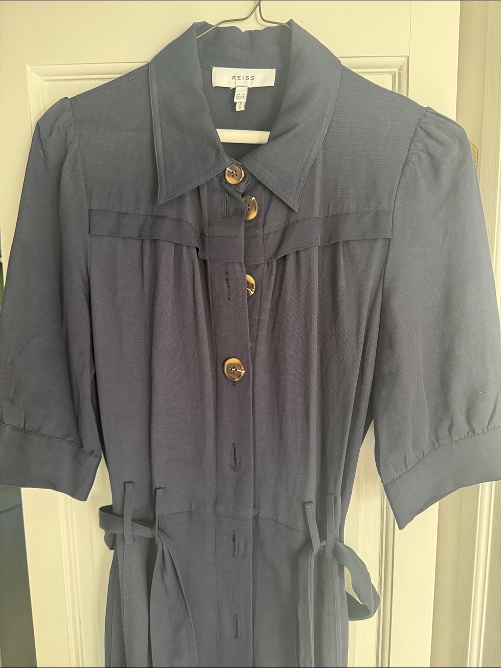 Reiss navy shirt dress